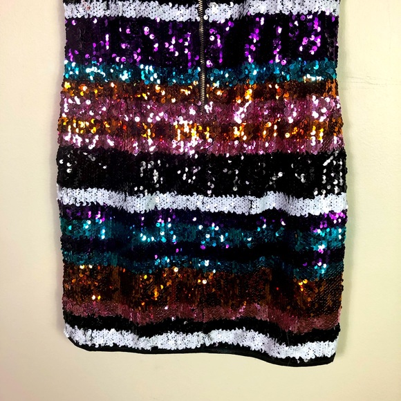 ***SOLD***SOLD***FASHION NOVA Sequins multi color dress SIZE: Sm - Picture 10 of 10